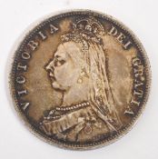 UNITED KINGDOM - 1887 SILVER DOUBLE FLORIN - QUEEN VICTORIA