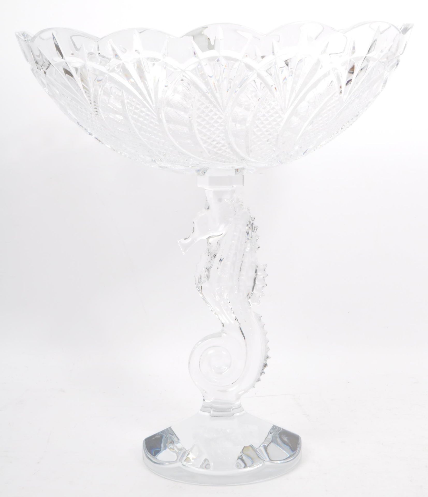 WATERFORD CRYSTAL GLASS - SEAHORSE TAZZA CENTREPIECE NOS - Image 2 of 7