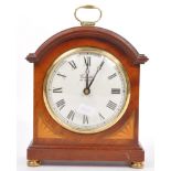 COMITTI OF LONDON - MAHOGANY INLAID MANTEL CLOCK