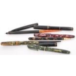 COLLECTION OF VINTAGE FOUNTAIN WRITING DESK PENS