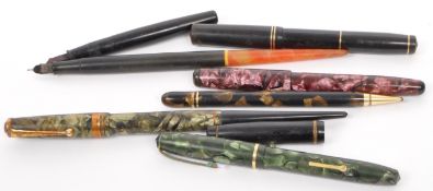 COLLECTION OF VINTAGE FOUNTAIN WRITING DESK PENS