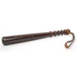 19TH CENTURY VICTORIAN RIBBED GRIP TRUNCHEON