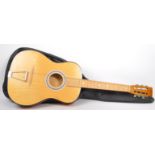 VINTAGE BLONDE WOOD ACOUSTIC GUITAR MUSICAL INSTRUMENT