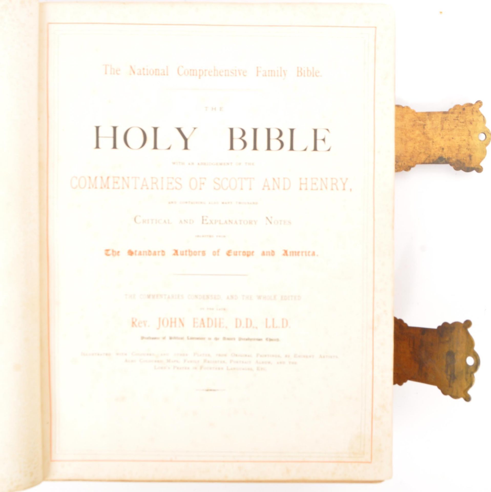 19TH CENTURY THE ILLUSTRATED NATIONAL FAMILY BIBLE - Image 5 of 9