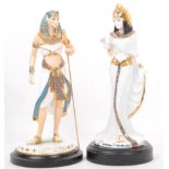 TWO BONE CHINA COALPORT FIGURES - CLEOPATRA & TUTANKHAMUN