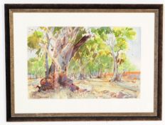 ADRIANUS VANDERBYL - LATE 20TH CENTURY FOREST WATERCOLOUR