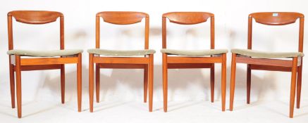 SET OF FOUR MATCHING MID 20TH CENTURY TEAK CHAIRS