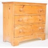 19TH CENTURY VICTORIAN PINE BACHELORS CHEST OF DRAWERS