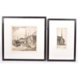 TWO EARLY 20TH CENTURY EITHEL M BURCHILL BRISTOL ETCHINGS