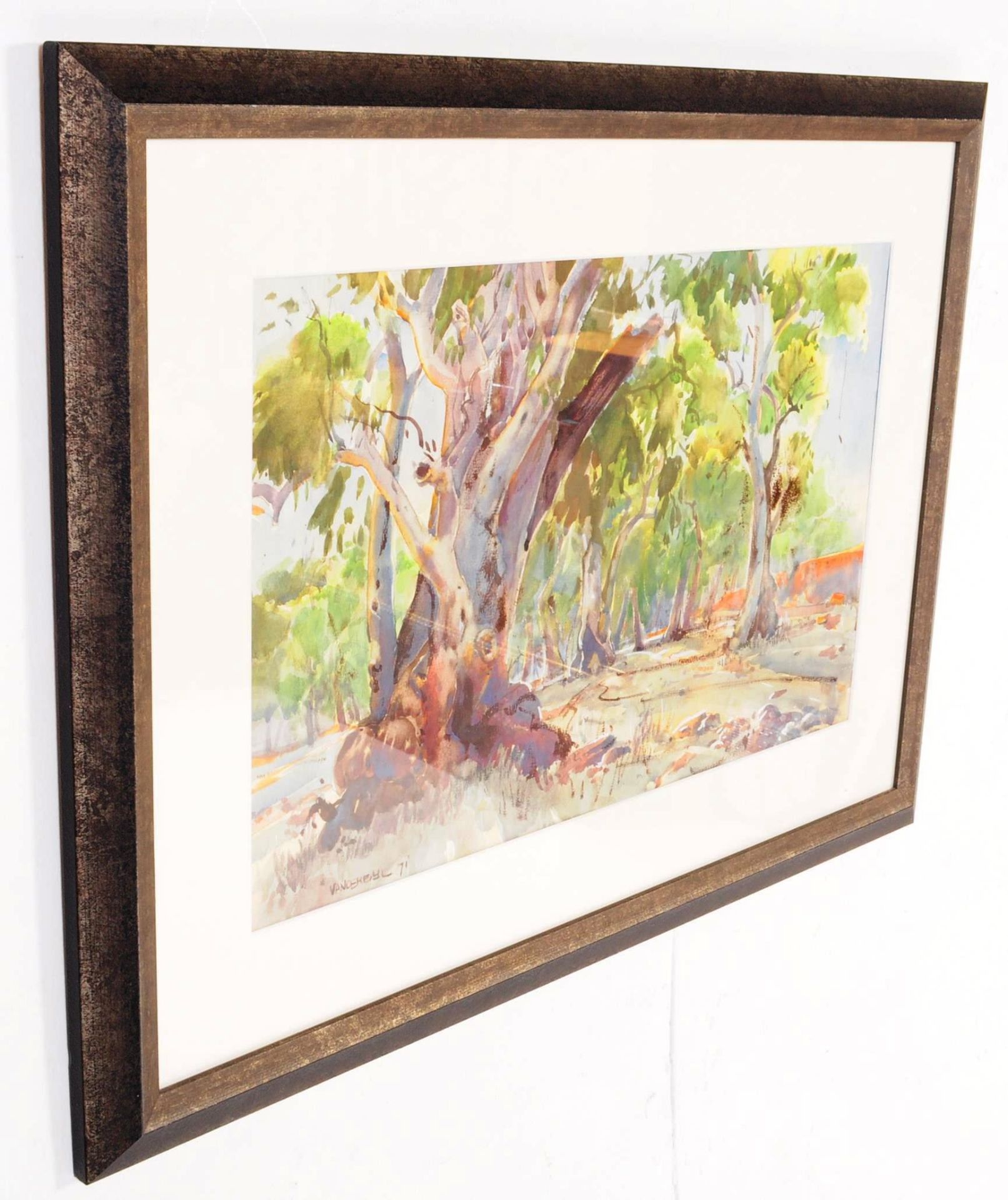 ADRIANUS VANDERBYL - LATE 20TH CENTURY FOREST WATERCOLOUR - Image 4 of 5