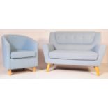 CONTEMPORARY BIRLEA SOFA SETTEE AND ARMCHAIR