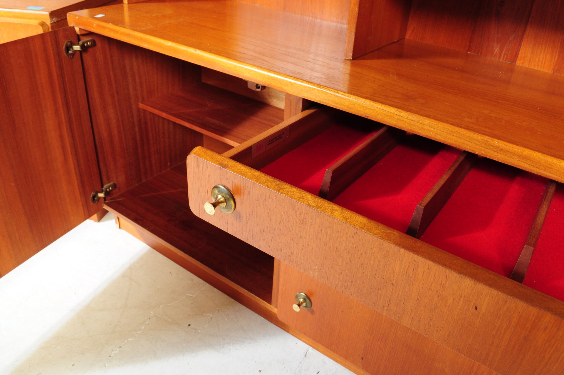 TWO VINTAGE 20TH CENTURY TEAK UPRIGHT WALL CABINETS - Image 4 of 7