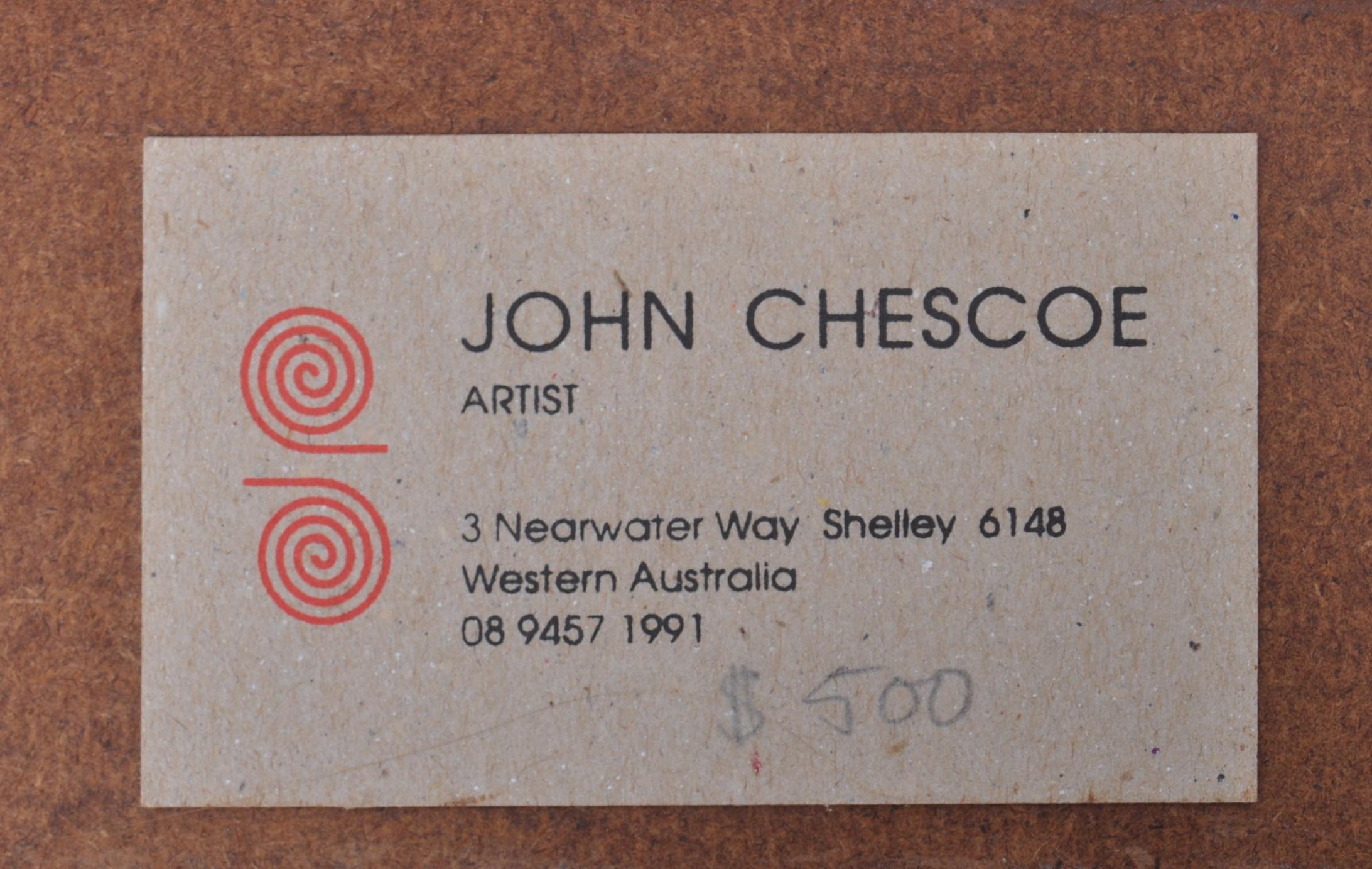 JOHN CHESCOE - MID CENTURY MIXED MEDIA RELIEF PAINTING - Image 9 of 9