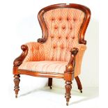 20TH CENTURY SPOON BACK GILLOWS STYLE LIBRARY CHAIR