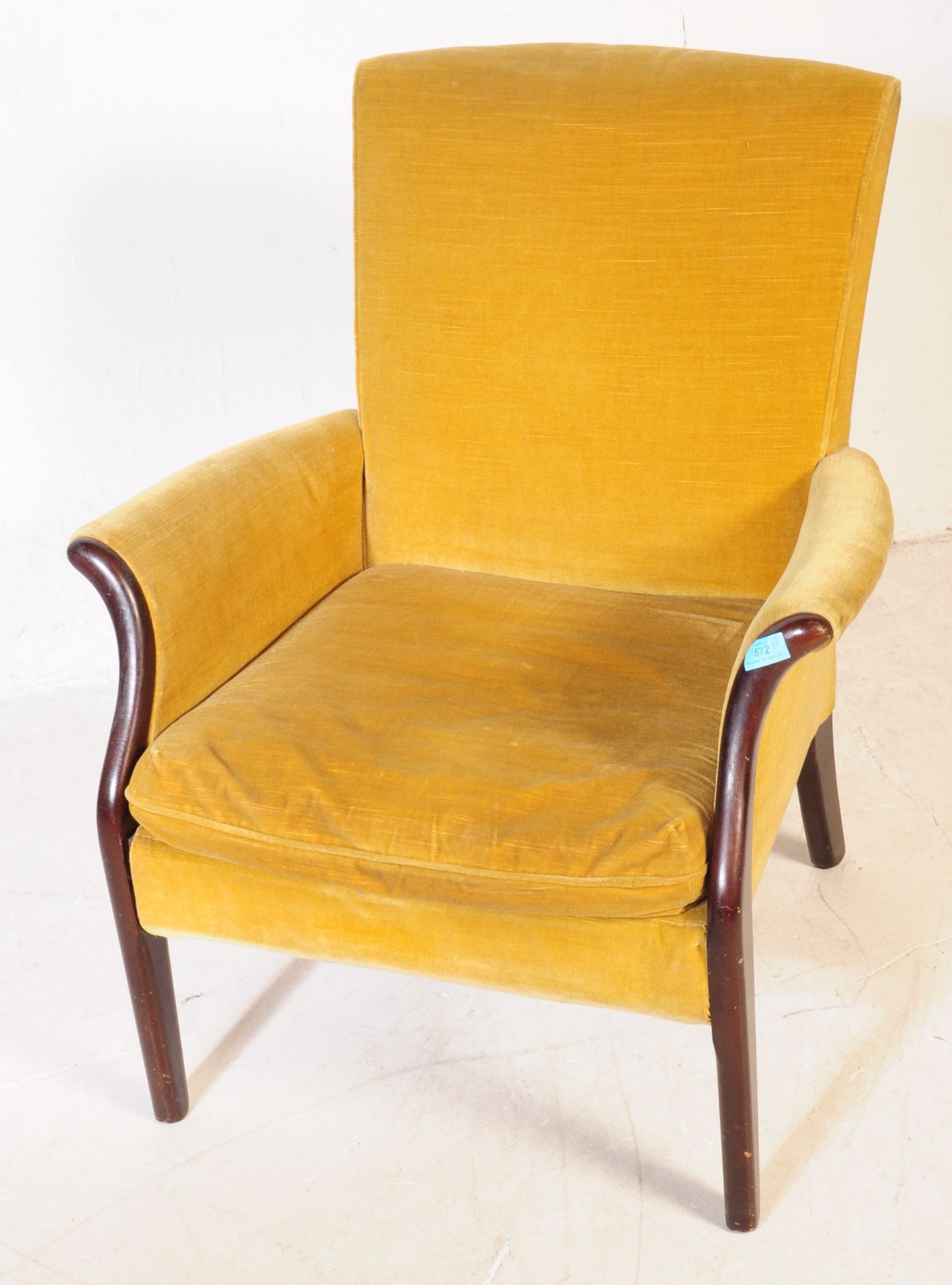 PARKER KNOLL - MID 20TH CENTURY RETRO YELLOW ARMCHAIR - Image 2 of 3