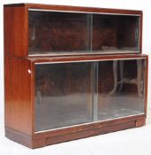 VINTAGE 20TH CENTURY MAHOGANY BARRISTERS BOOKCASE