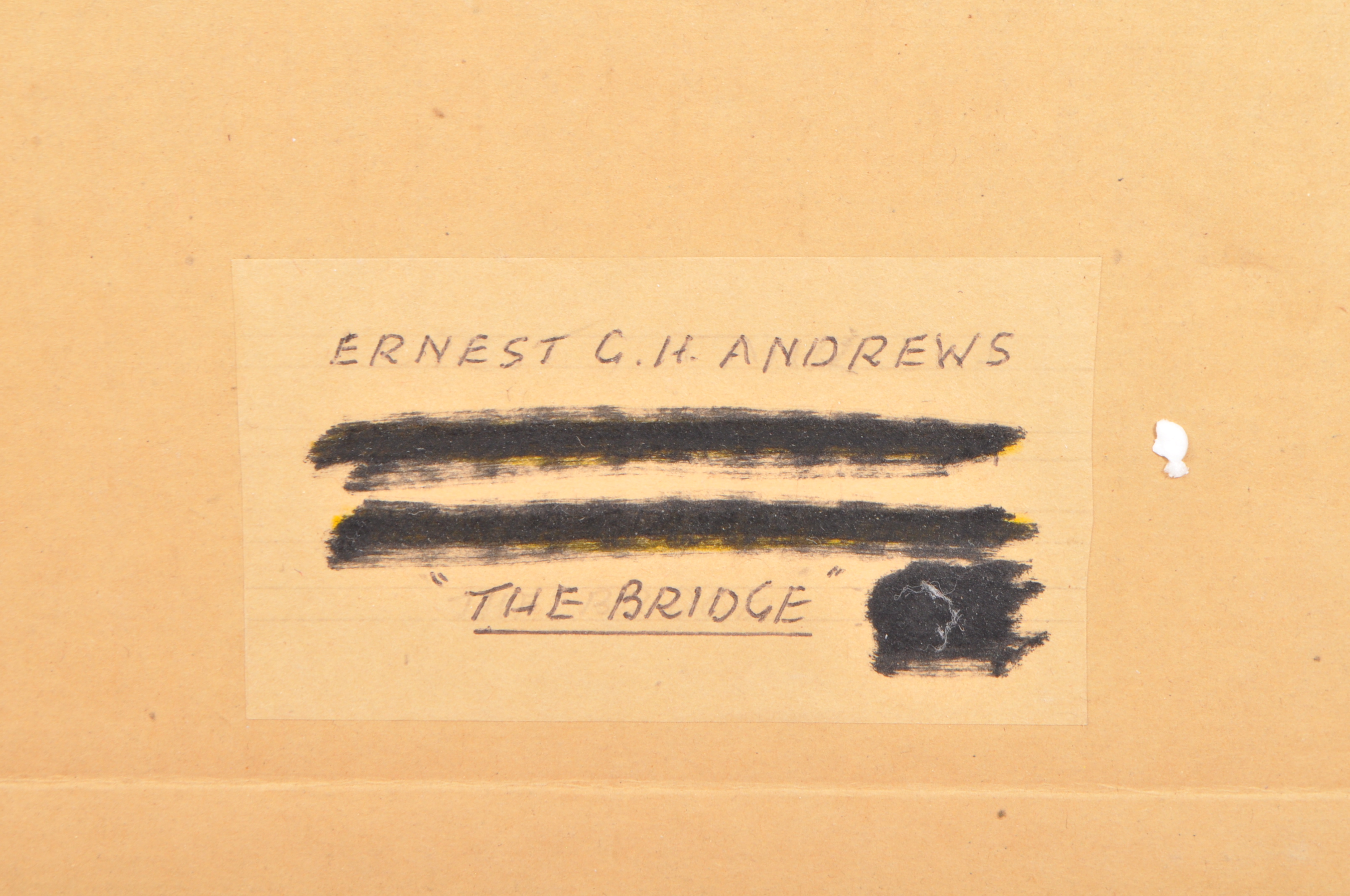 ERNEST ANDREWS BRISTOL SAVAGE 'THE BRIDGE' WATERCOLOUR - Image 5 of 5
