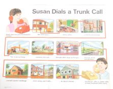 VINTAGE ADVERTISING - GPO - 1960s SUSAN DIALS A TRUNK CALL POSTER