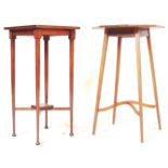 AN EDWARDIAN ARTS & CRAFTS MAHOGANY SIDE TABLES