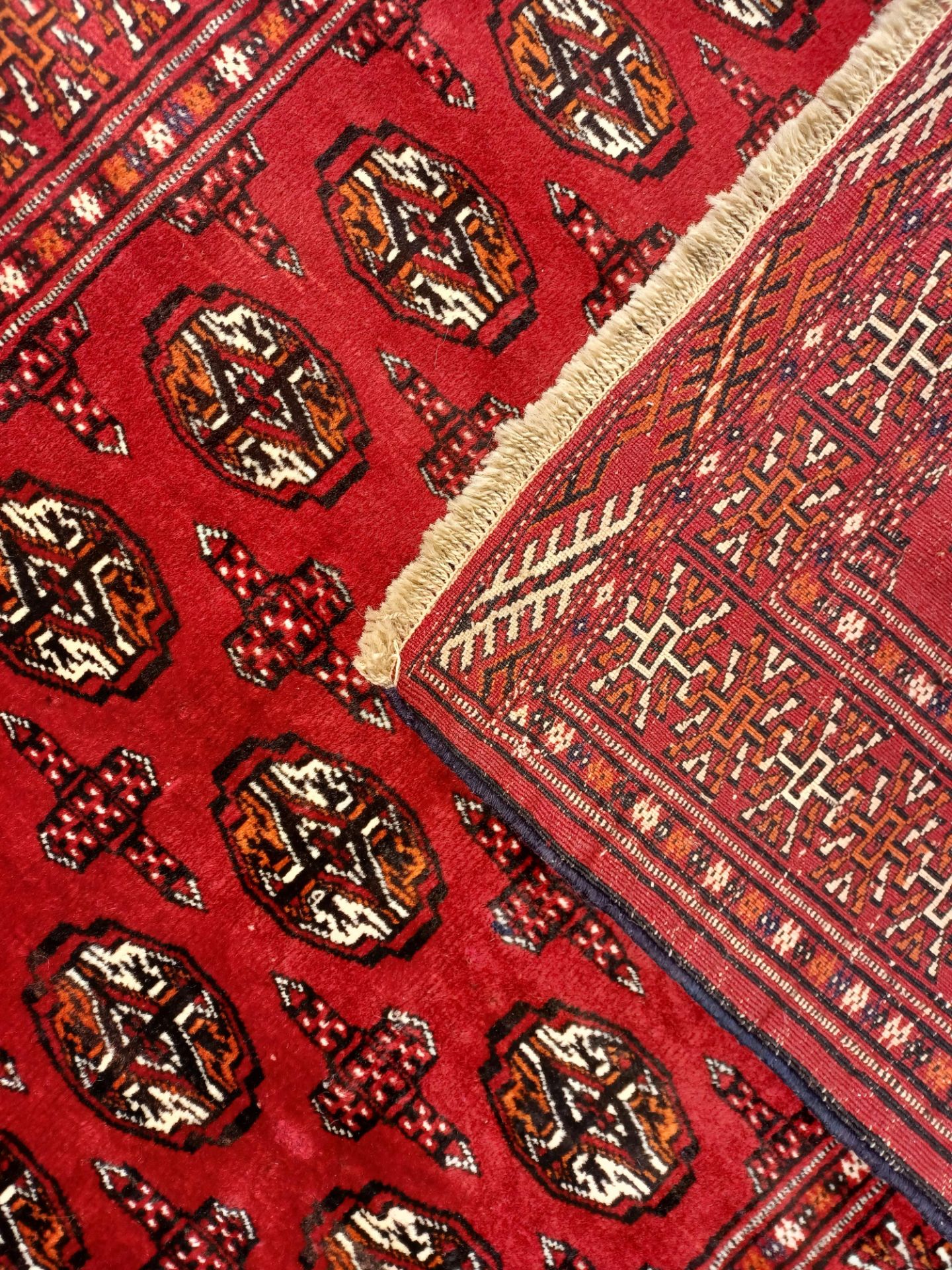 20TH CENTURY VINTAGE PERSIAN TURKOMAN RUG - Image 3 of 4