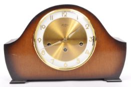 1950S OAK CASED EIGHT DAY MOVEMENT MANTEL CLOCK BY BENTINA