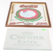 RETRO COCA COLA & CORONO BEER ADVERTISING TRANSFER MIRRORS