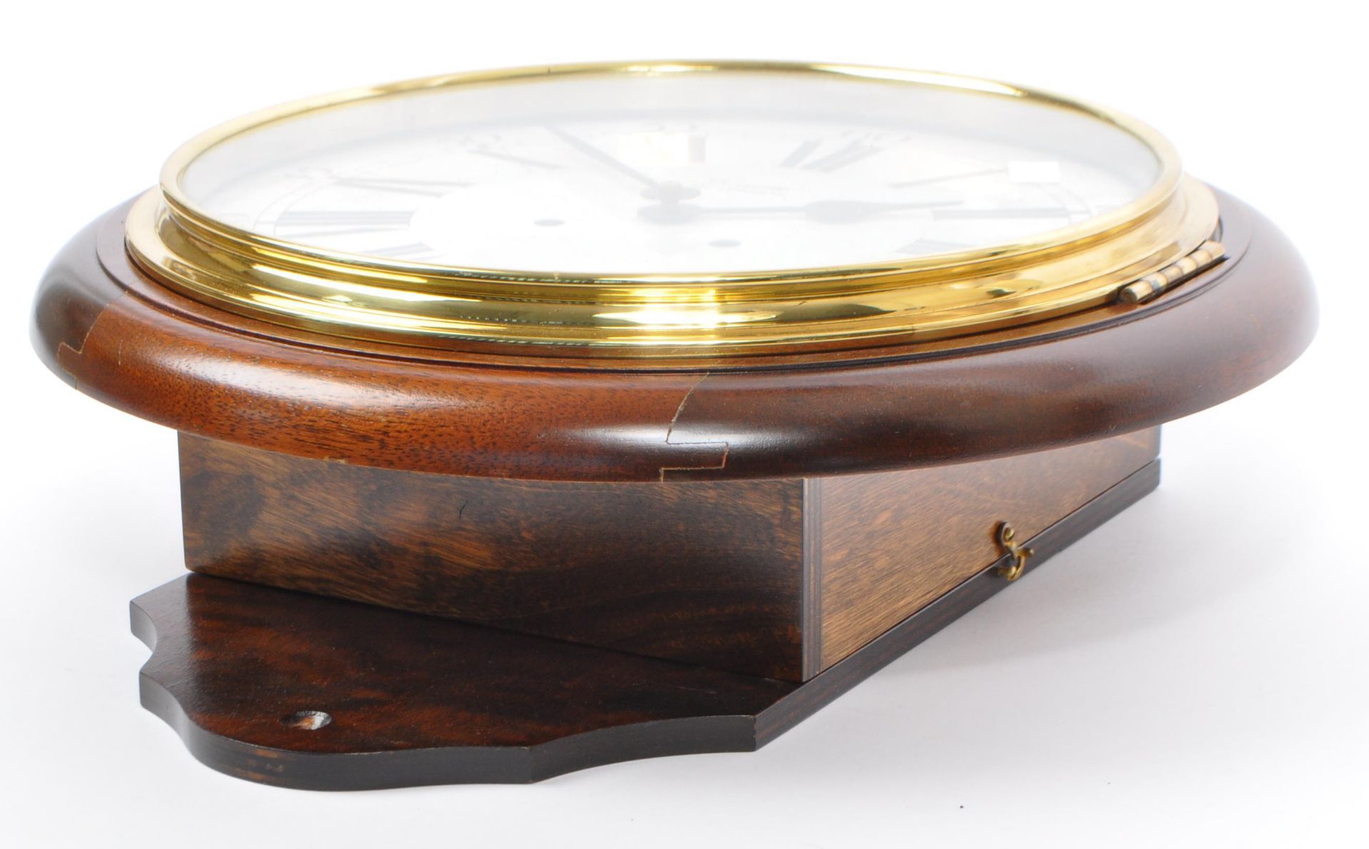 COMITTI OF LONDON - MAHOGANY CASED STATION CLOCK - Image 2 of 5