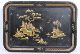 WORCESTER WARE - VINTAGE 20TH CENTURY ASIAN SERVING TRAY