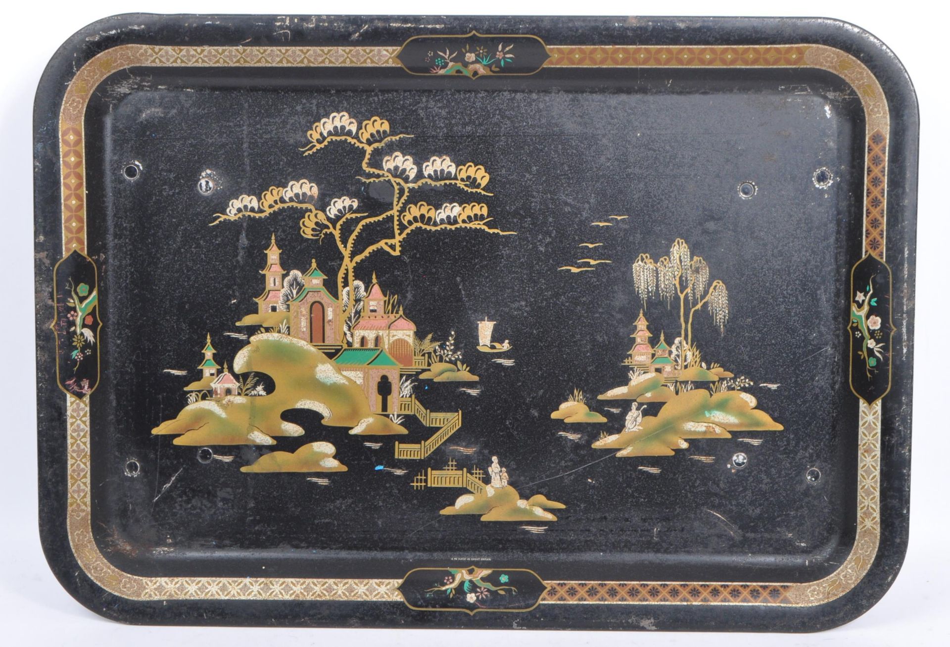 WORCESTER WARE - VINTAGE 20TH CENTURY ASIAN SERVING TRAY