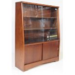 RETRO MID CENTURY HERBERT GIBBS TEAK BOOKCASE CABINET