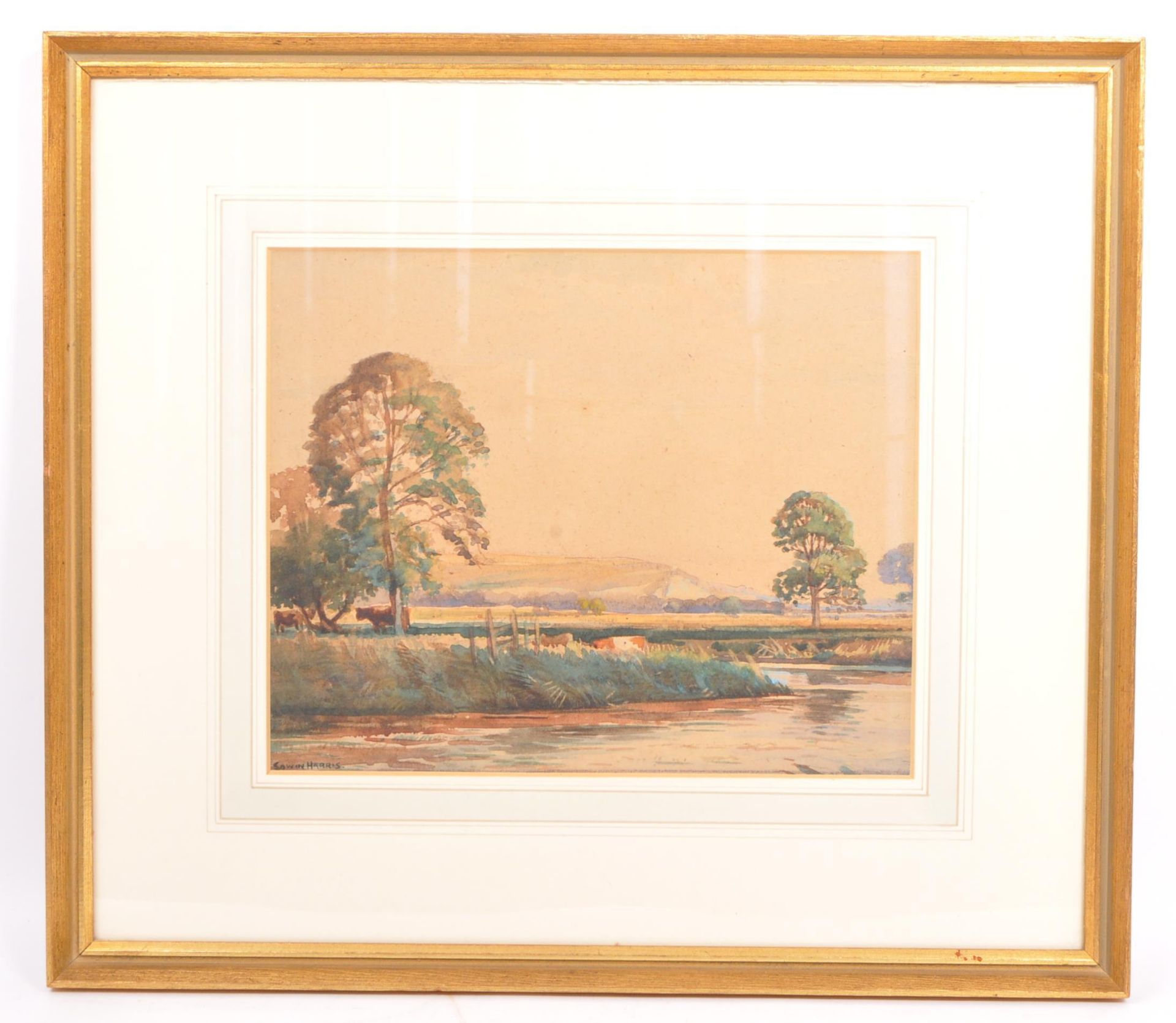 20TH CENTURY FRAMED WATERCOLOUR BY EDWIN HARRIS (1891-1961)