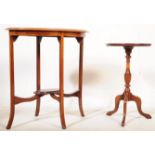 EDWARDIAN INLAID OCCASIONAL TABLE AND SIDE TABLE