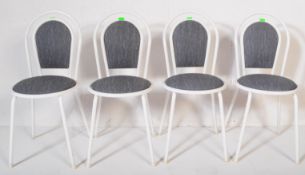 SET OF FOUR WHITE THONET STYLE CAFE BISTRO CHAIRS