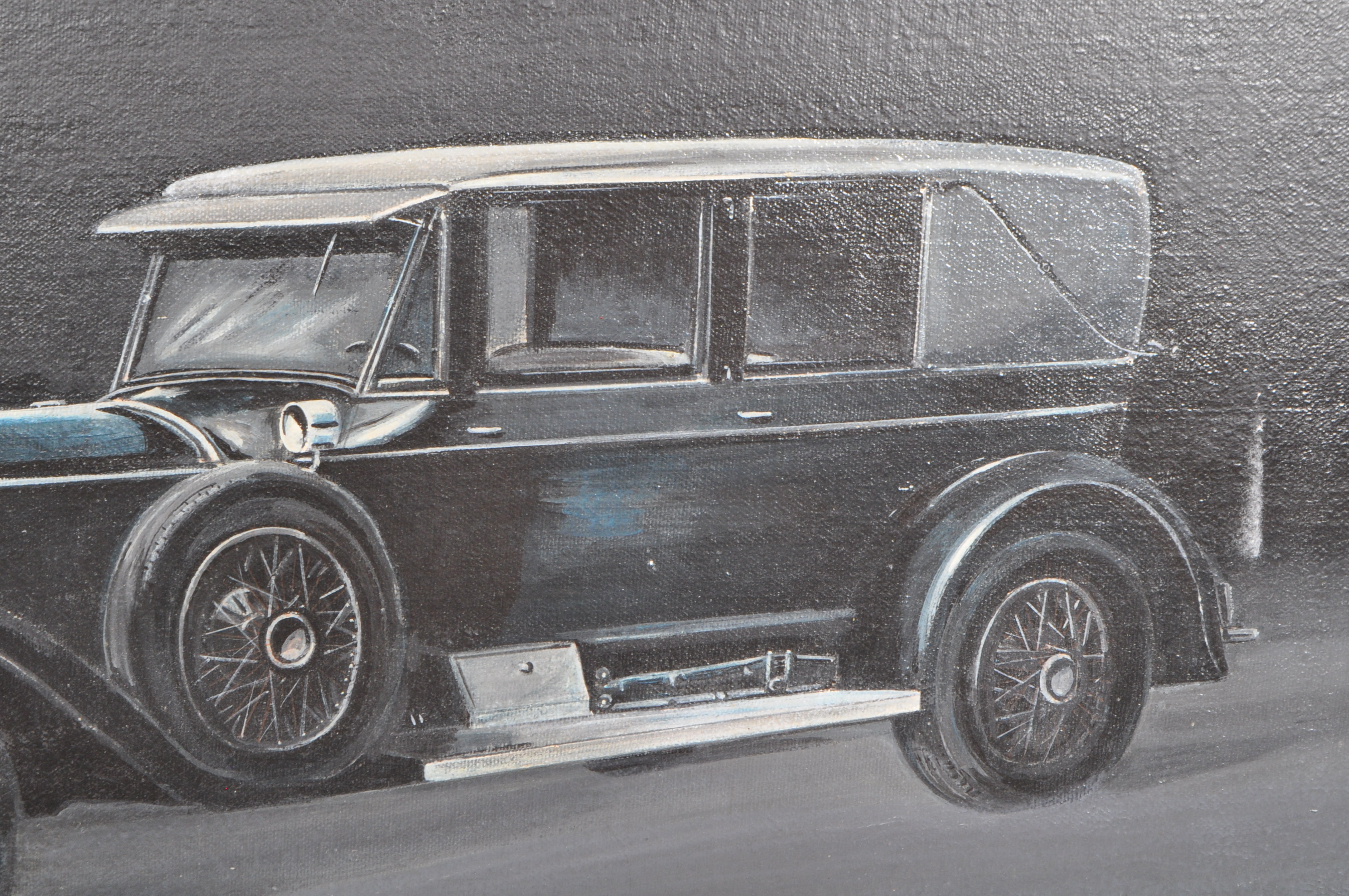 D. J. DAVIES 20TH CENTURY ACRYLIC PAINTING OF ROLLS - ROYCE - Image 3 of 5