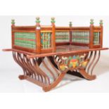 20TH CENTURY INDIAN CARVED HAND PAINTED HOWDAH ELEPHANT CHAIR