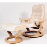 RETRO EKORNES STRESSLESS RECLINING ARMCHAIR