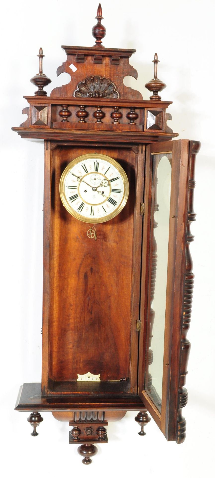 GERMAN GUSTAV BECKER MAHOGANY VIENNA WALL CLOCK - Image 5 of 5