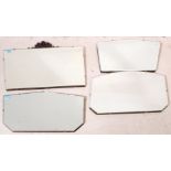 COLLECTION OF VINTAGE 1930'S FRAMELESS WALL MIRRORS
