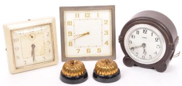 COLLECTION OF THREE CLOCKS & LIGHTSWITCHES - ART DECO