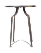 VINTAGE 20TH CENTURY CHROME & MIRRORED GLASS SIDE TABLE
