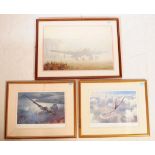 COLLECTION OF FRAMED AVIATION PRINTS - HUNT & COULSON