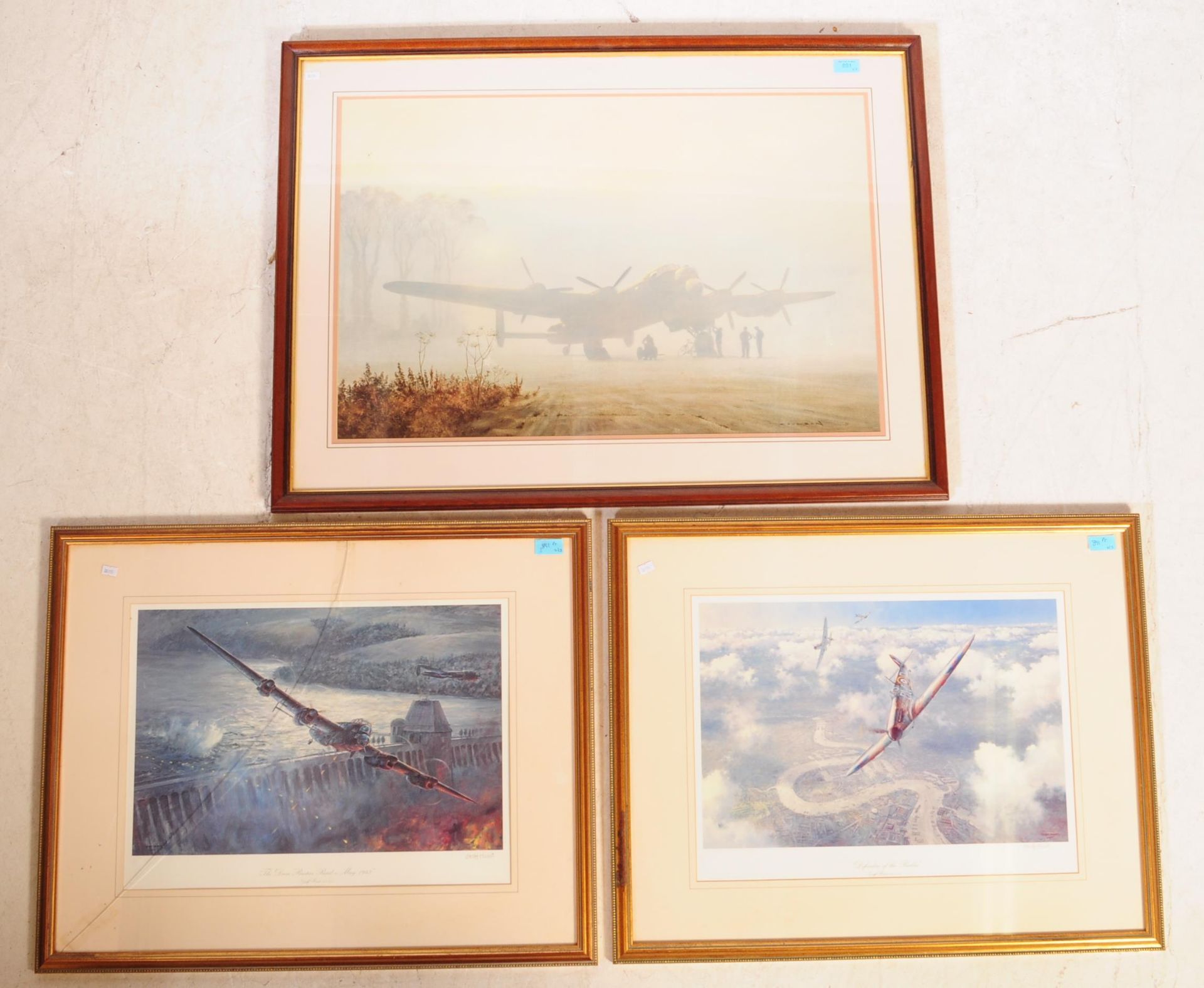 COLLECTION OF FRAMED AVIATION PRINTS - HUNT & COULSON