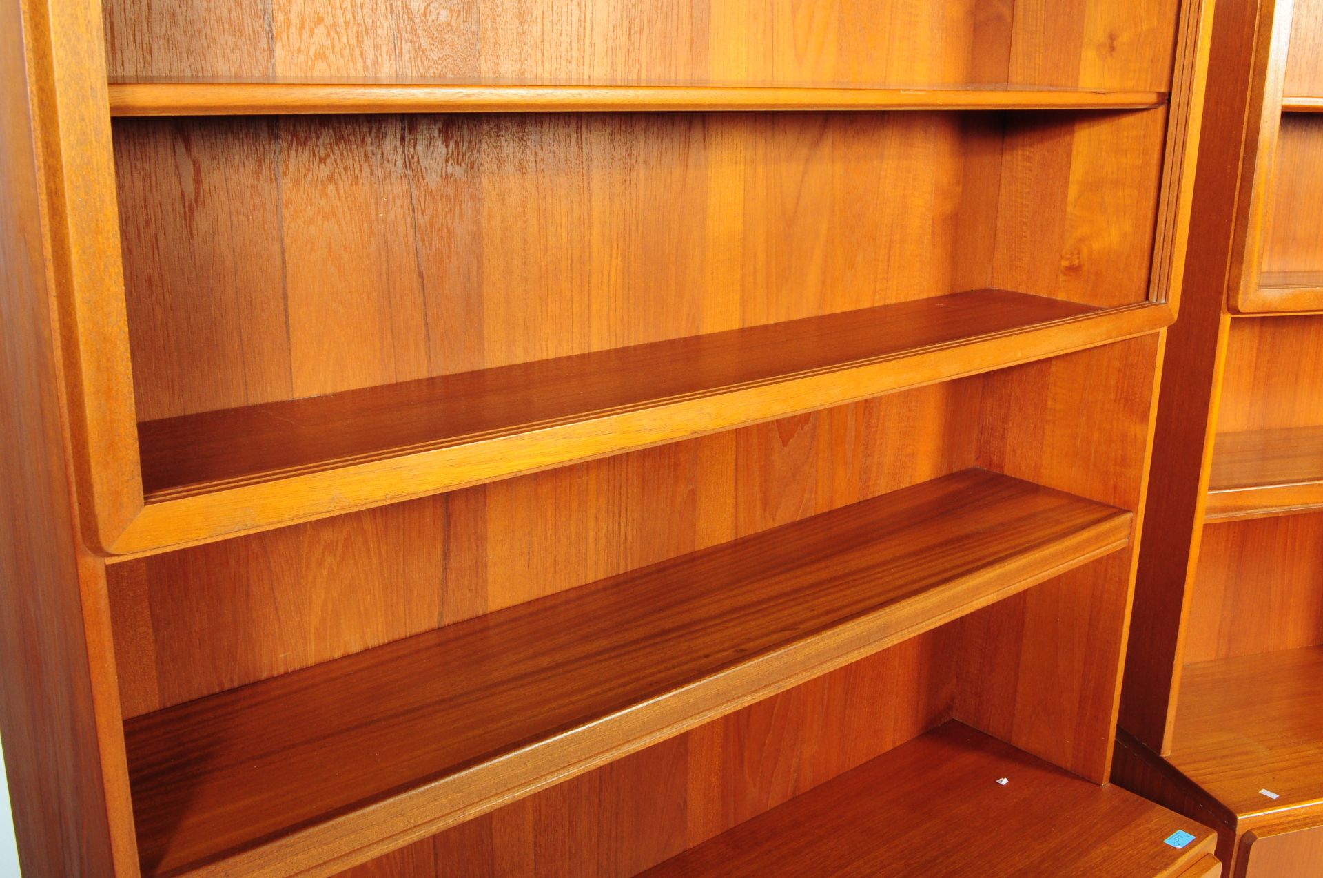 TWO VINTAGE 20TH CENTURY TEAK UPRIGHT WALL CABINETS - Image 6 of 7