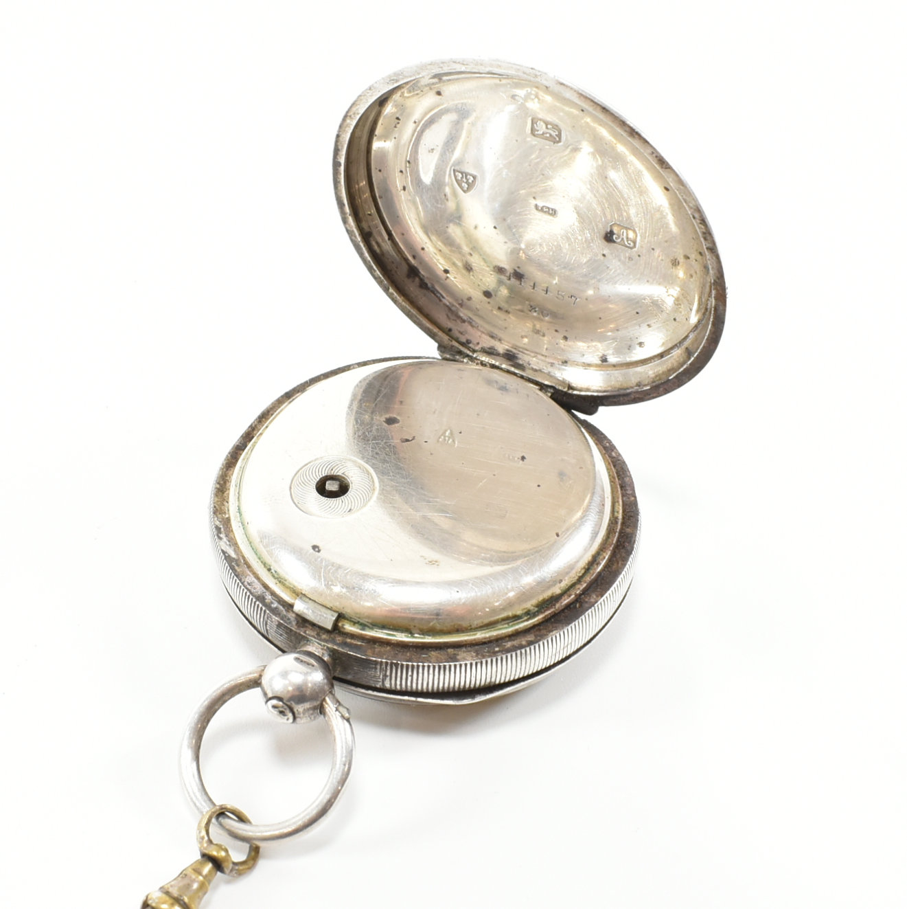 EARLY 20TH CENTURY 1901 HALLMARKED SILVER CASE POCKET WATCH - Image 4 of 8