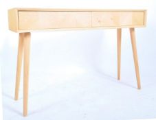 CONTEMPORARY MILANO OAK TWO DRAWERS CONSOLE TABLE