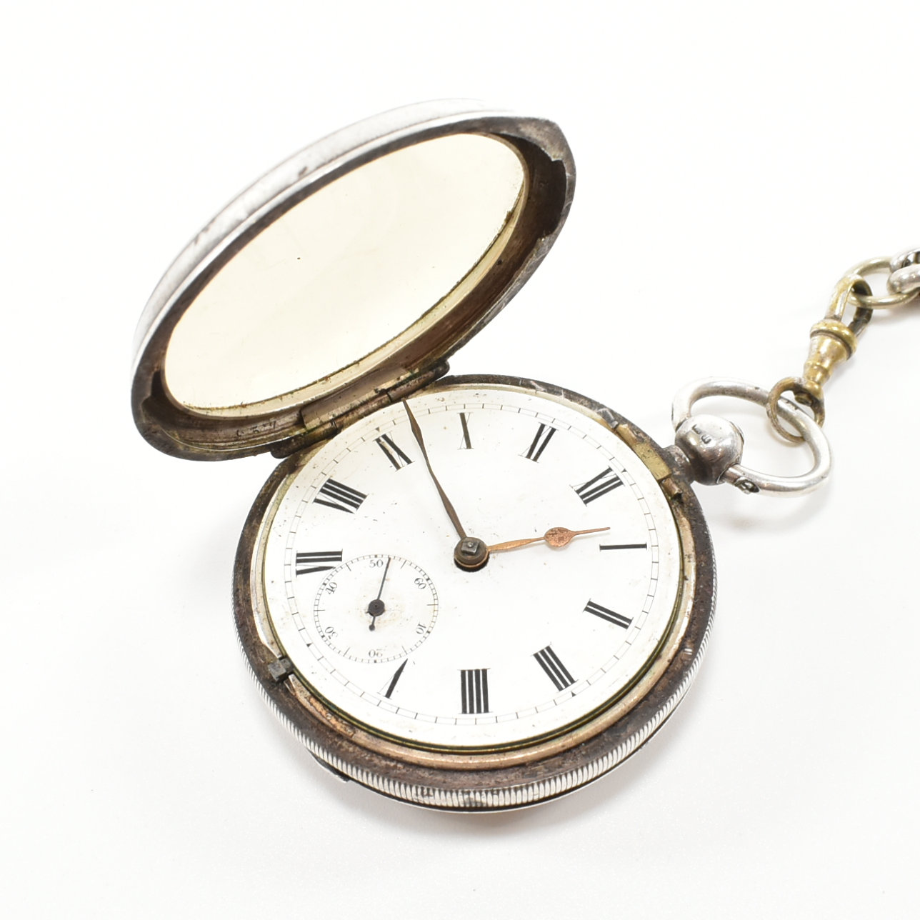 EARLY 20TH CENTURY 1901 HALLMARKED SILVER CASE POCKET WATCH - Image 5 of 8