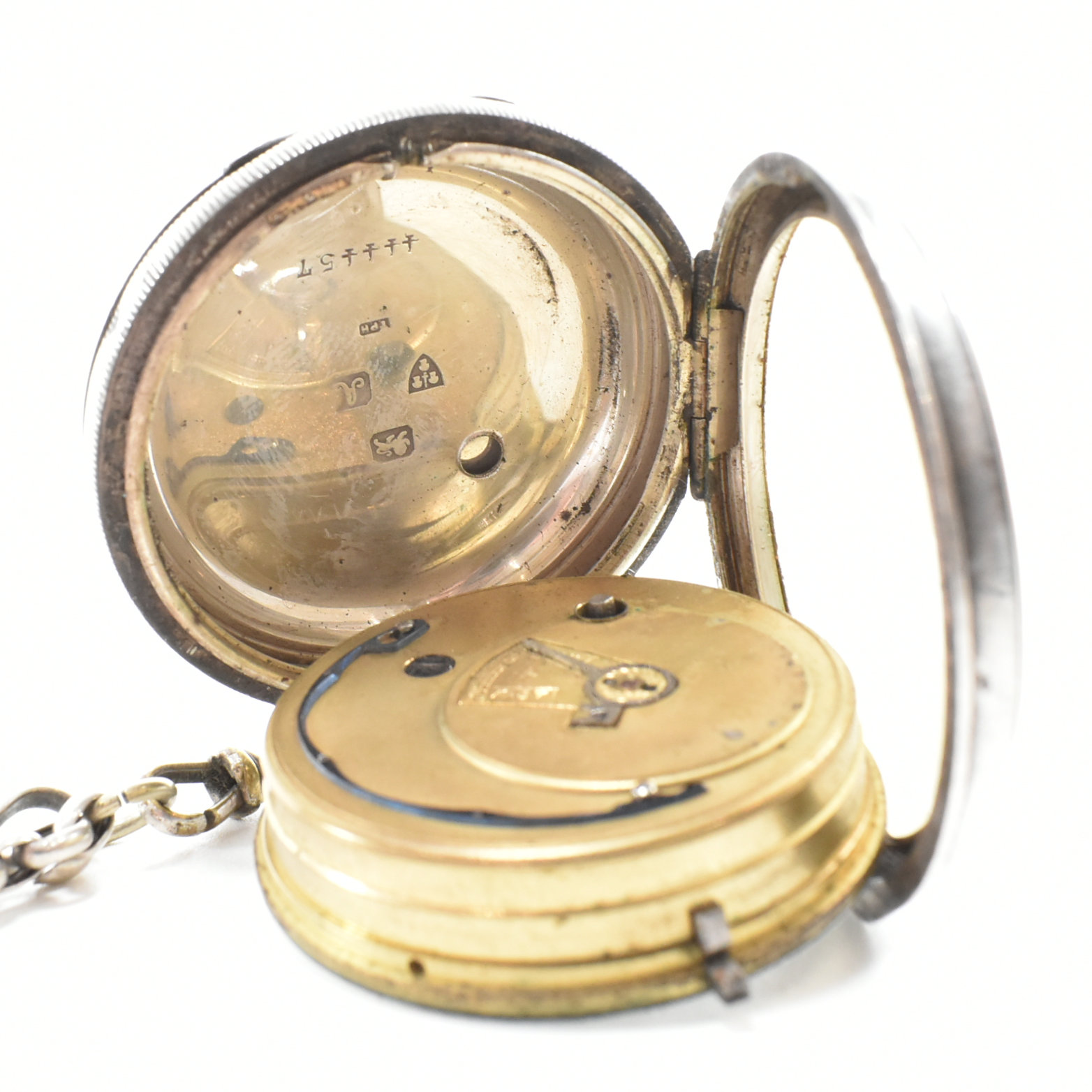 EARLY 20TH CENTURY 1901 HALLMARKED SILVER CASE POCKET WATCH - Image 7 of 8