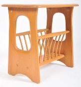 ERCOL FURNITURE - BEECH & ELM MAGAZINE RACK SIDE TABLE