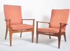 PARKER KNOLLL- PAIR OF MID CENTURY PARKER KNOLL ARMCHAIRS