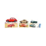 TINPLATE TOYS - THREE JAPANESE BATTERY OPERATED VOLKSWAGEN CARS